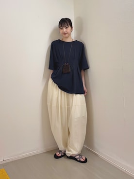 河野楓佳さん(レディース・157cm)の夏コーディネート