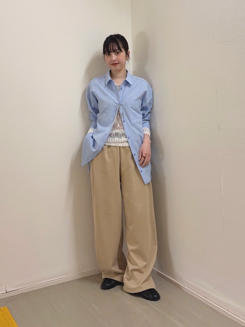 KBF♡ WEB限定　ドッキングドロップシャツ♡ KBF（ケイビーエフ）の「WEB限定 ドッキングドロップシャツ∴（シャツ