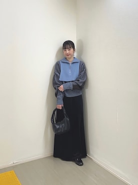 「アイテム（その他シューズ）」を使った、河野楓佳さん（レディース・157cm）の冬コーディネート