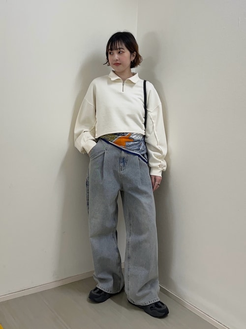 ハーフZIPリメイクスウェット