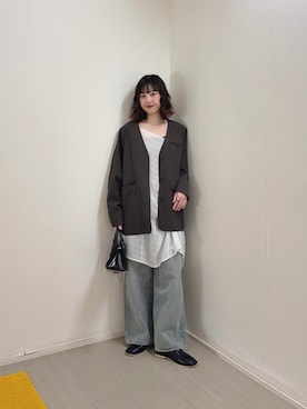 河野楓佳さん（レディース・157cm）の冬コーディネート