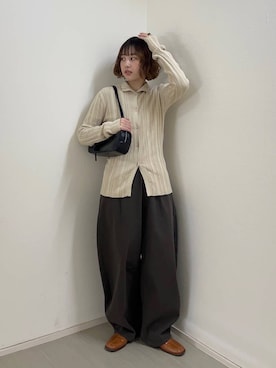 河野楓佳さん（レディース・157cm）の秋コーディネート