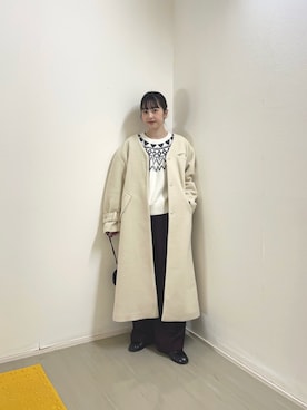 河野楓佳さん（レディース・157cm）の冬コーディネート
