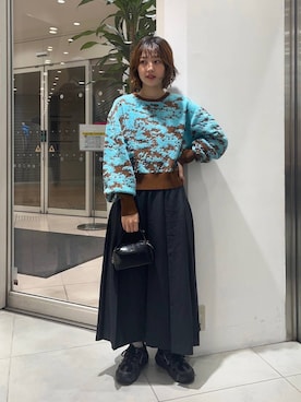 「KBF（ケイビーエフ）のベストセパレートワンピース（ワンピース）」を使った、河野楓佳さん（レディース・157cm）の秋コーディネート