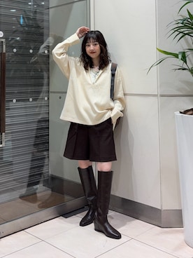 河野楓佳さん(レディース・157cm)の秋コーディネート