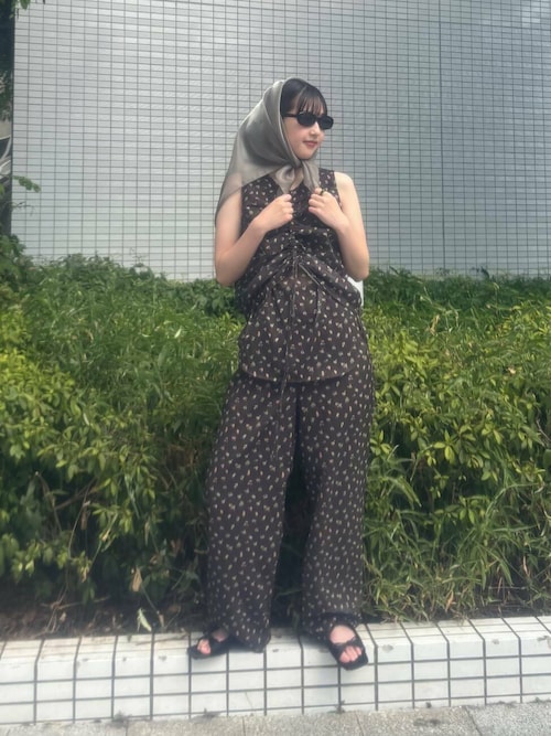 サテンリボンミュール