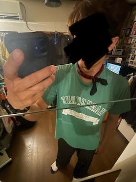 「アイテム（バンダナ/スカーフ）」を使った、KIdO248さん（メンズ・178cm）の秋コーディネート