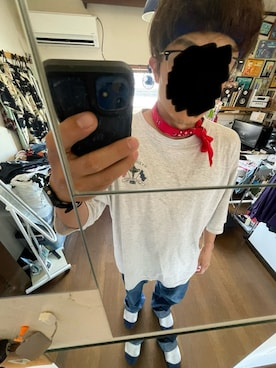 「アイテム（バンダナ/スカーフ）」を使った、KIdO248さん（メンズ・178cm）の秋コーディネート