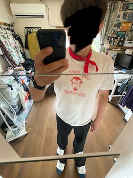 「アイテム（バンダナ/スカーフ）」を使った、KIdO248さん（メンズ・178cm）の夏コーディネート
