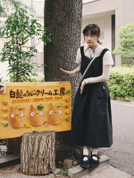 「WC（ダブル シー）のアイテム（トップス）」を使った、imamandaさん（レディース・158cm）の春コーディネート
