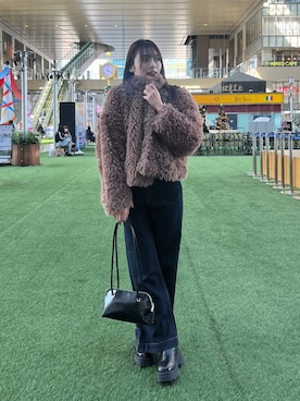 「FREE'S MART（フリーズマート）のアイテム（ブルゾン）」を使った、misakiさん（レディース・163cm）の冬コーディネート