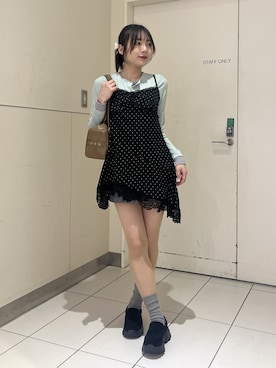 「FREE'S MART（フリーズマート）のアイテム（ワンピース/ドレス）」を使った、misakiさん（レディース・163cm）の春コーディネート