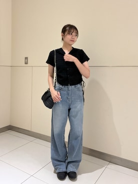 「アイテム（トートバッグ）」を使った、misakiさん（レディース・163cm）の夏コーディネート