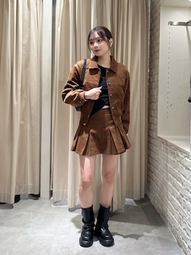 「アイテム（トートバッグ、ブラック系）」を使った、misakiさん（レディース・163cm）の秋コーディネート