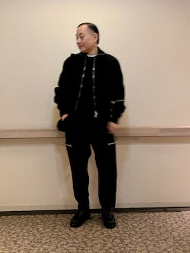 「アイテム（ミリタリージャケット）」を使った、Syamamさん（メンズ・168cm）の秋コーディネート