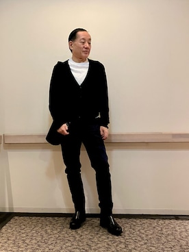 「アイテム（カーディガン/ボレロ）」を使った、Syamamさん（メンズ・168cm）の秋コーディネート
