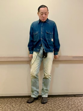 「アイテム（デニムジャケット）」を使った、Syamamさん（メンズ・168cm）の秋コーディネート