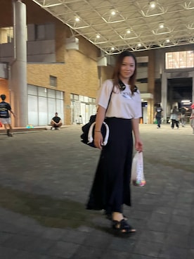 「GLOBAL WORK（グローバルワーク）のアイテム」を使った、ebipunikoさん（レディース・157cm）の夏コーディネート