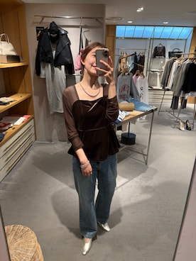 「ストレートデニム」｜idate_159cmさん（レディース・159cm）の秋コーディネート