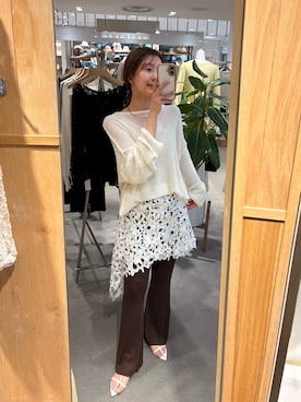 「SHENERY（シーナリー）のアイテム」を使った、idate_159cmさん（レディース・159cm）の春コーディネート