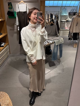 「アイテム（ブレスレット）」を使った、idate_159cmさん（レディース・159cm）の秋コーディネート