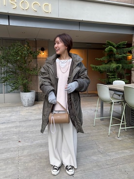 「アイテム（チャーム）」を使った、idate_159cmさん（レディース・159cm）の冬コーディネート