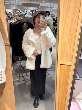 「キャップ女子」｜idate_159cmさん（レディース・159cm）の冬コーディネート