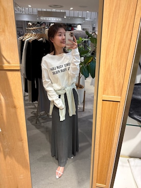 「シアーニット」｜idate_159cmさん（レディース・159cm）の春コーディネート