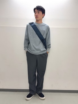 「アイテム（バッグ、ブルー系）」を使った、のりさん（メンズ・172cm）の夏コーディネート