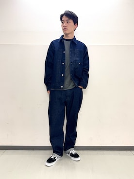 「アイテム（デニムジャケット）」を使った、のりさん（メンズ・172cm）の夏コーディネート