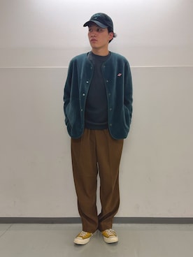 「アイテム（ノーカラージャケット）」を使った、のりさん（メンズ・172cm）の秋コーディネート