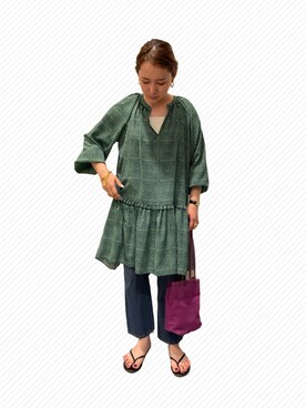 KANさん(レディース・156cm)の夏コーディネート