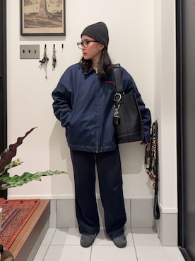 「アイテム（スラックス）」を使った、KANさん（レディース・156cm・30代）の冬コーディネート