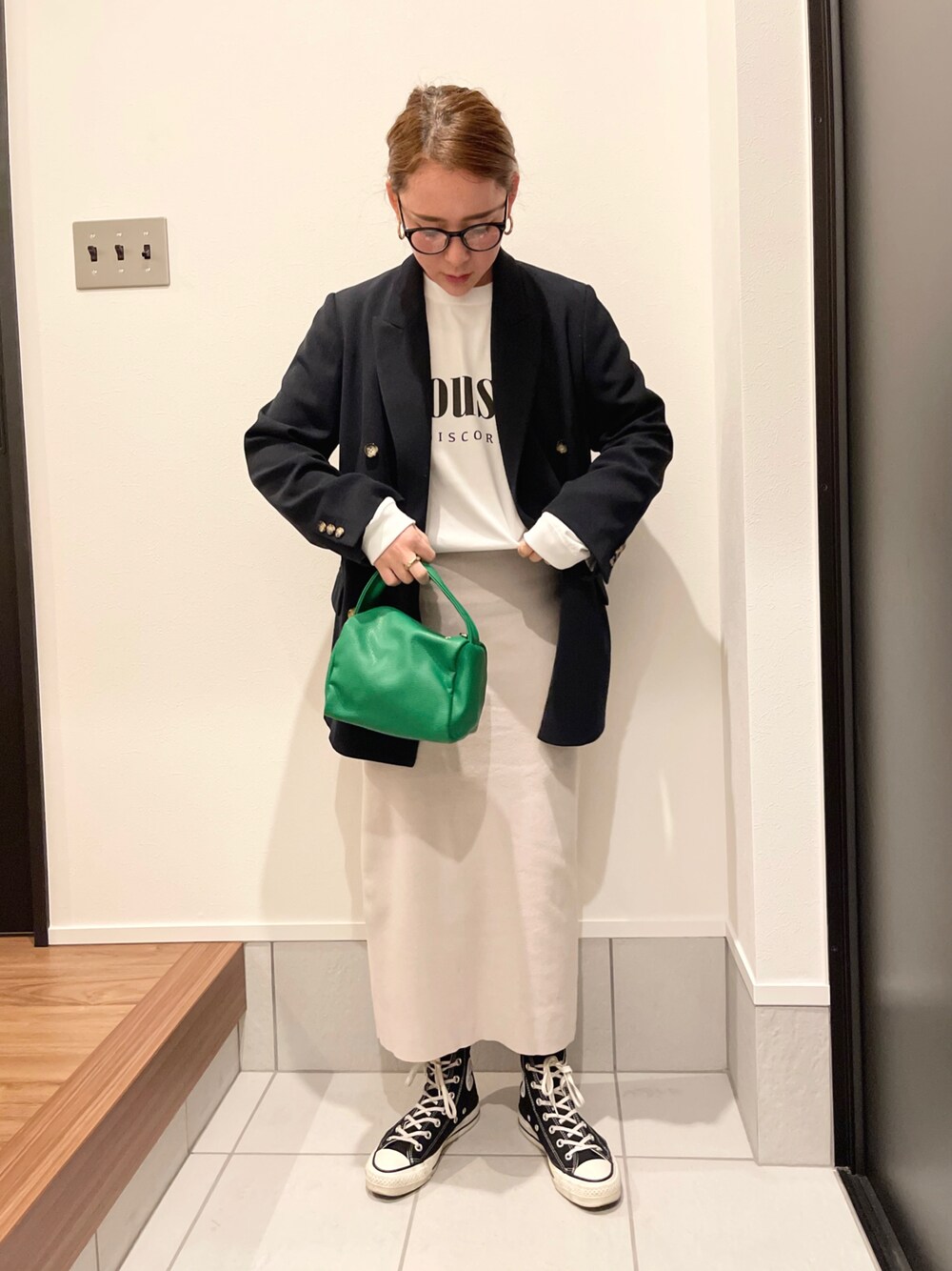 美品Spick & Span カルゼダブルブレストジャケット ネイビー 美品Spick & Span カルゼダブルブレストジャケット ネイビー