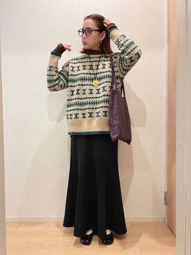「HIGHTIDE（ハイタイド）のアイテム」を使った、KANさん（レディース・156cm）の冬コーディネート