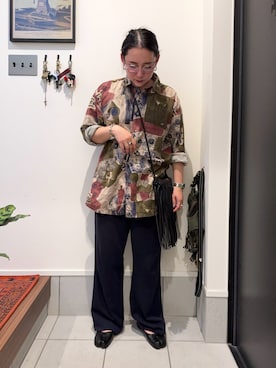 「Maison Margiela（メゾンマルジェラ）のMaison Margiela　 Ballet Shoes Soft Vintage Na（パンプス、ブラック系）」を使った、KANさん（レディース・156cm）の春コーディネート