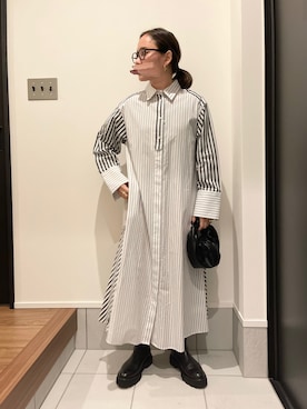 「Simplicite（サンプリシテ）のアイテム（ワンピース/ドレス）」を使った、KANさん（レディース・156cm）の春コーディネート