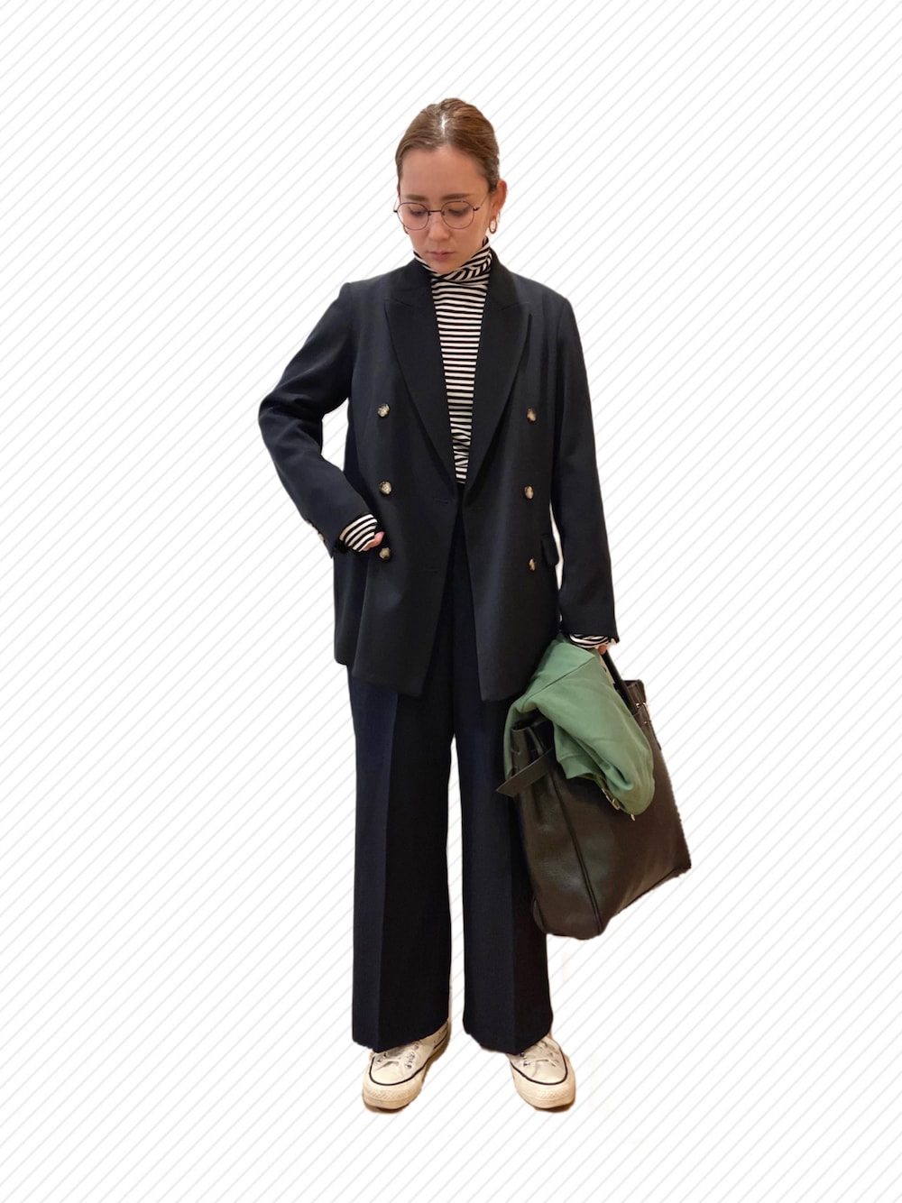 美品Spick & Span カルゼダブルブレストジャケット ネイビー 美品Spick & Span カルゼダブルブレストジャケット ネイビー