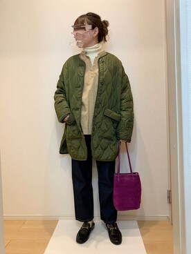 「KBF+（ケービーエフプラス）のアイテム（バッグ）」を使った、KANさん（レディース・156cm）の冬コーディネート