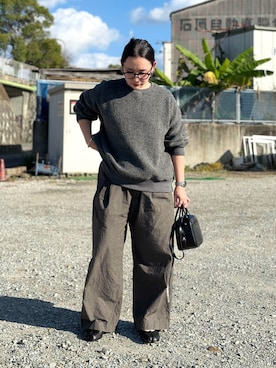 「アイテム（アナログ腕時計）」を使った、KANさん（レディース・156cm）の秋コーディネート