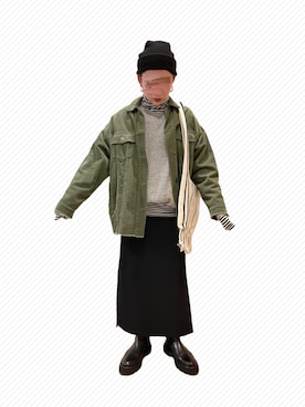 「ROTHCO（ロスコ）のアイテム」を使った、KANさん（レディース・156cm）の秋コーディネート