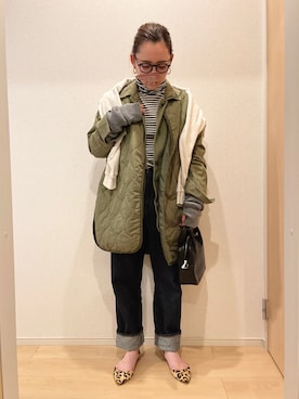 「green label relaxing（グリーンレーベルリラクシング）のアイテム（その他アウター）」を使った、KANさん（レディース・156cm）の秋コーディネート