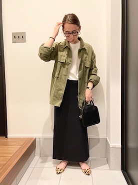 「green label relaxing（グリーンレーベルリラクシング）のアイテム（その他アウター）」を使った、KANさん（レディース・156cm）の春コーディネート