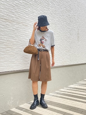 「アイテム（ブーツ）」を使った、midさん（レディース・170cm）の夏コーディネート