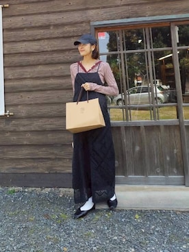 「Ameri（アメリ）のアイテム」を使った、midさん（レディース・170cm）の春コーディネート