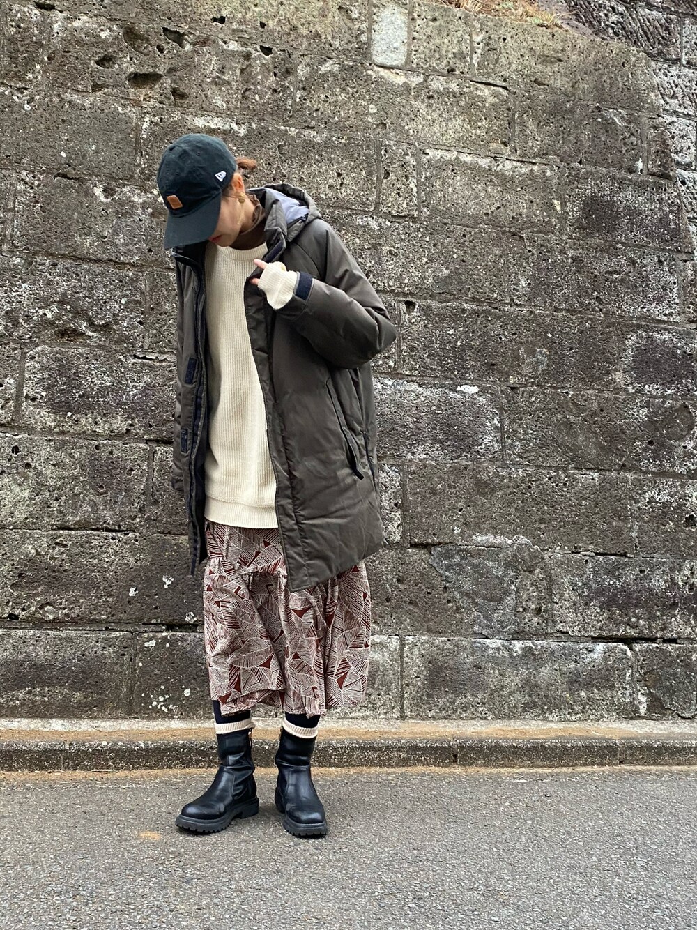 ナノユニバース 西川ダウン ミリタリースタンドネックダウン