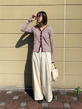 「welleg（ウェレッグ）のアイテム」を使った、midさん（レディース・170cm）の春コーディネート