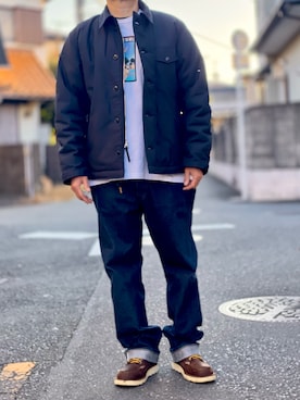 「アイテム（Tシャツ/カットソー）」を使った、skbさん（メンズ・175cm・50代）の秋コーディネート