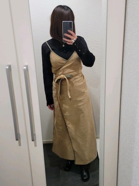 「LILY BROWN（リリーブラウン）のアイテム（ブーツ）」を使った、sakkoさん（レディース・156cm）の冬コーディネート