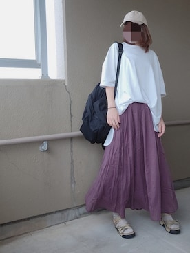 「index（インデックス）のアイテム（帽子）」を使った、siomanekiさん（レディース・155cm）の夏コーディネート